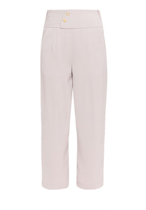 Krizia Hight Waist Cotton Blend Side Pockets Detailed Straight Cut Pants