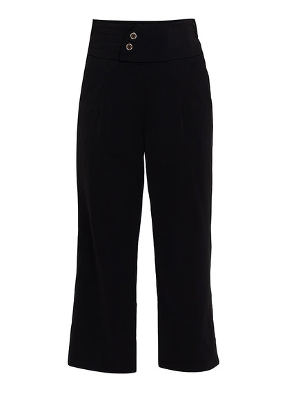 Krizia Hight Waist Cotton Blend Side Pockets Detailed Straight Cut Pants