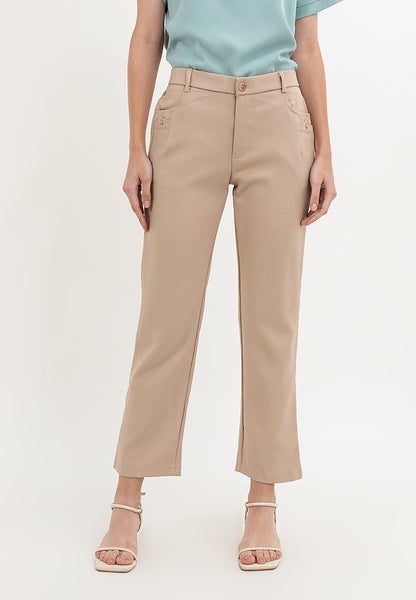 Krizia Cotton Blend Straight Cut Ultra Stretch Pants