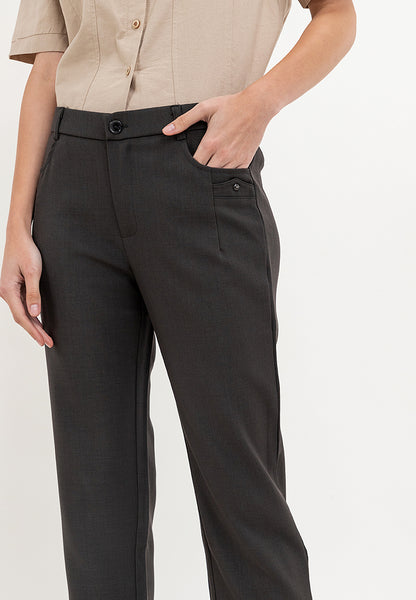 Krizia Cotton Blend Straight Cut Ultra Stretch Pants