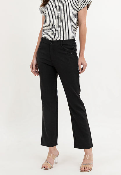 Krizia Cotton Blend Straight Cut Ultra Stretch Pants