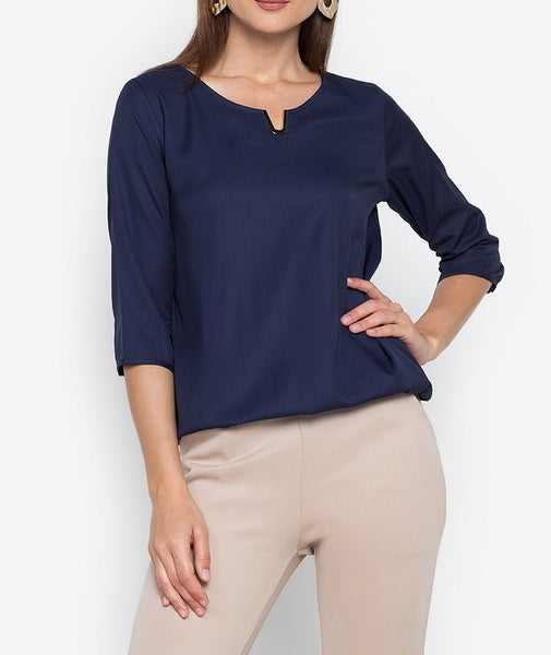 3/4 Blouse with V-detail