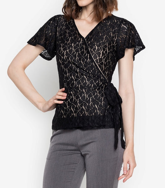 Wrap Lace Blouse