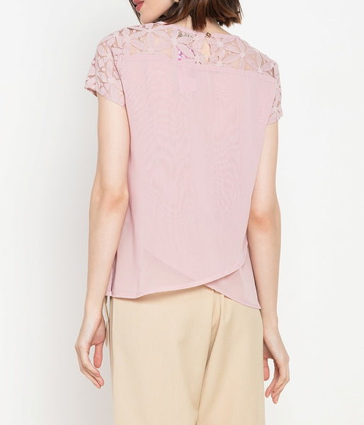 Lace Combination Layered Blouse