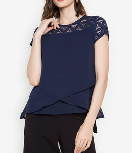 Lace Combination Layered Blouse