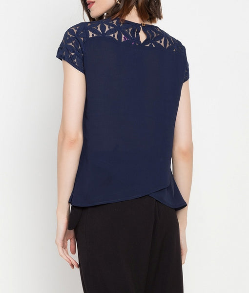 Lace Combination Layered Blouse