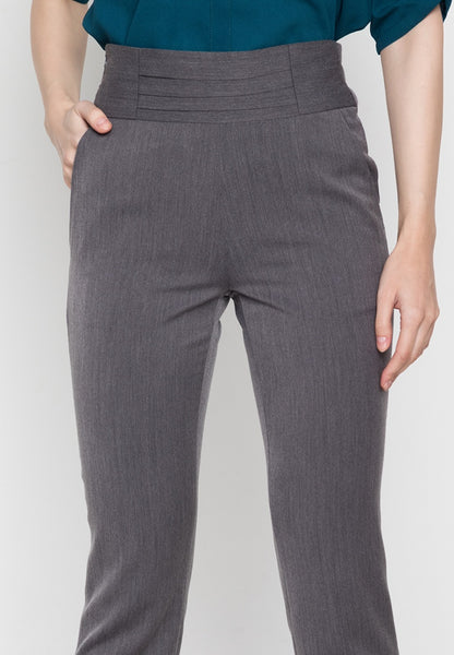 Highwaist Detail Straight Cut Pants